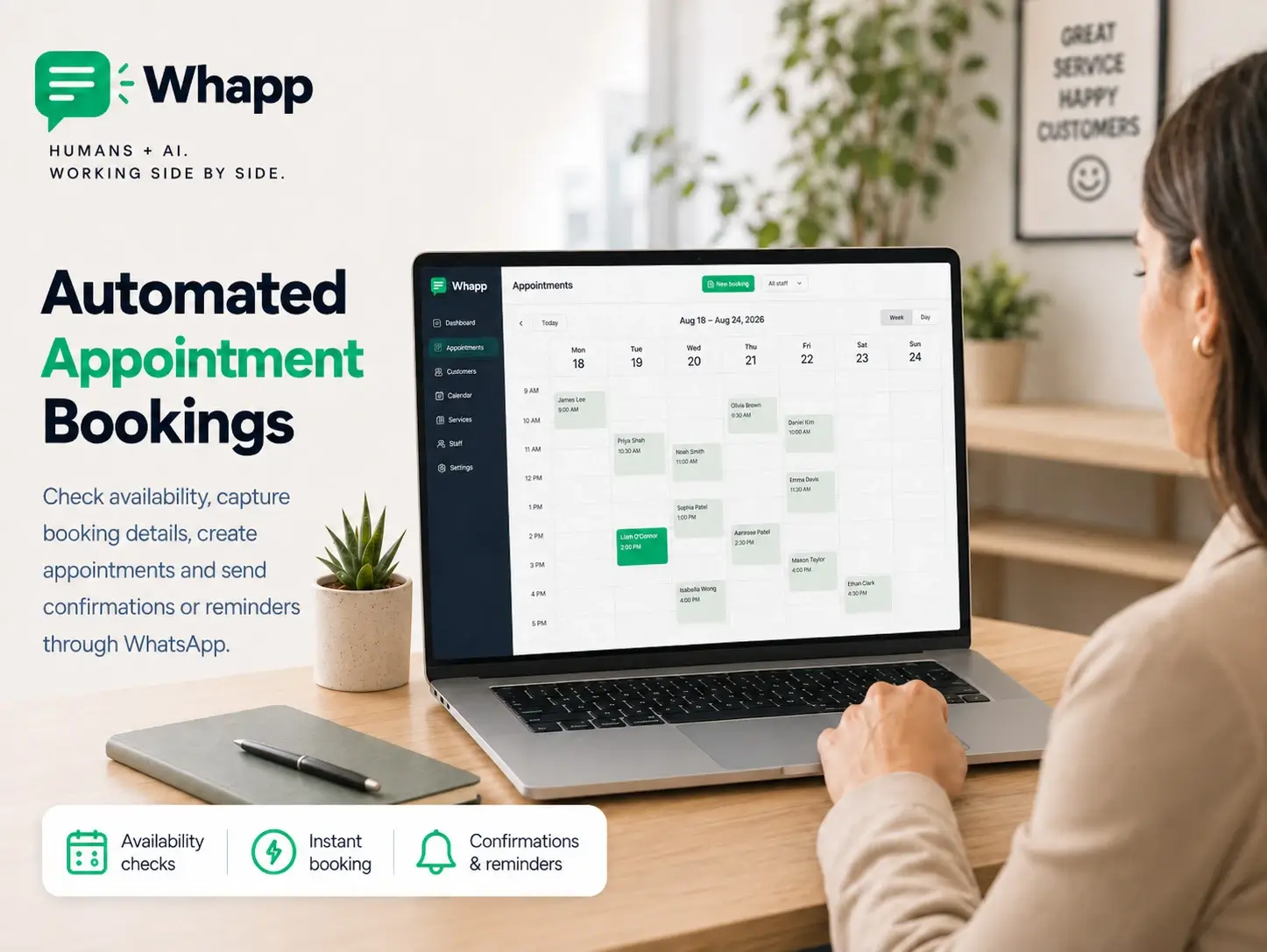 Automated Appointment Bookings in the Whapp platform